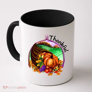 Thankful Pumpkin Fall Thanksgiving Coffee Mug