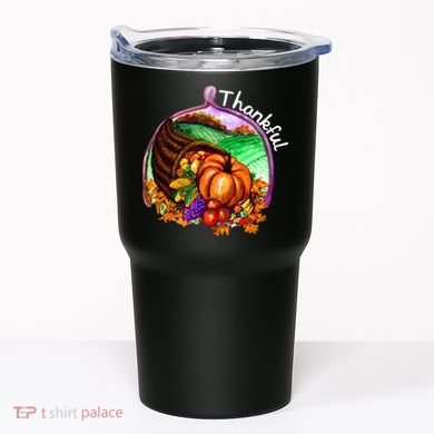 Thankful Pumpkin Fall Thanksgiving Tumbler