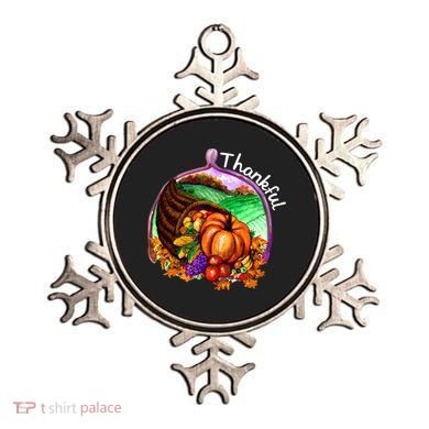 Thankful Pumpkin Fall Thanksgiving Ornament
