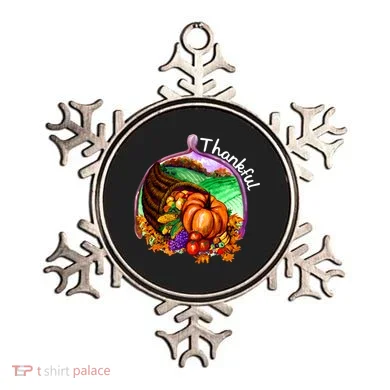 Thankful Pumpkin Fall Thanksgiving Ornament