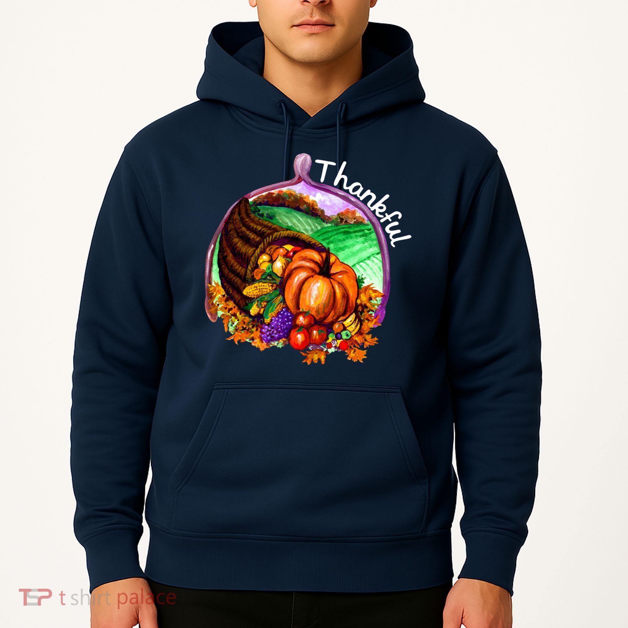 Thankful Pumpkin Fall Thanksgiving Hoodie