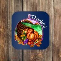 Thankful Pumpkin Fall Thanksgiving Coaster thumb 0