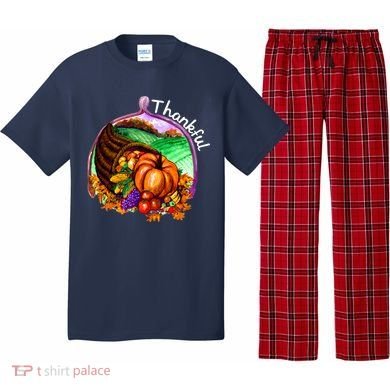 Thankful Pumpkin Fall Thanksgiving Pajama Set