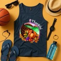 Thankful Pumpkin Fall Thanksgiving Tank Top thumb 4