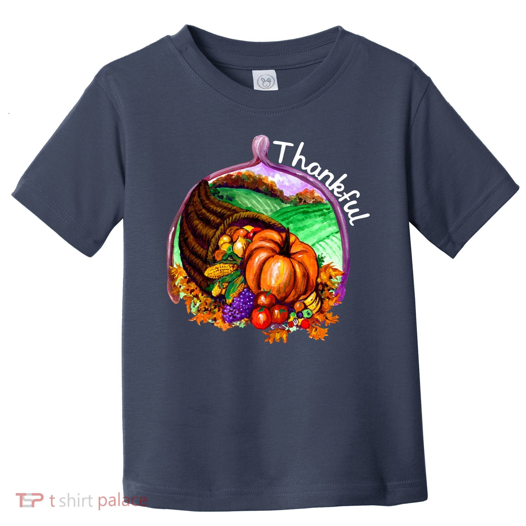 Thankful Pumpkin Fall Thanksgiving Toddler T-Shirt
