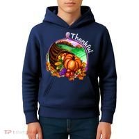 Thankful Pumpkin Fall Thanksgiving Kids Hoodie thumb 4