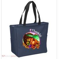 Thankful Pumpkin Fall Thanksgiving Tote Bag thumb 2