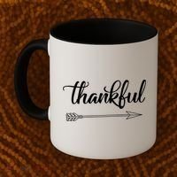 Thankful Thanksgiving Day Coffee Mug thumb 2
