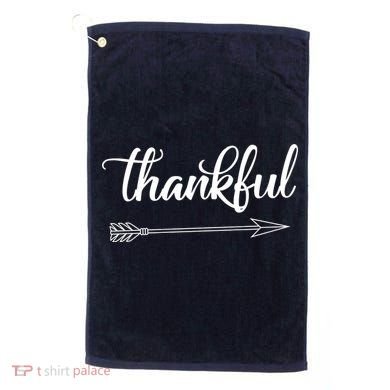 Thankful Thanksgiving Day Golf Towel