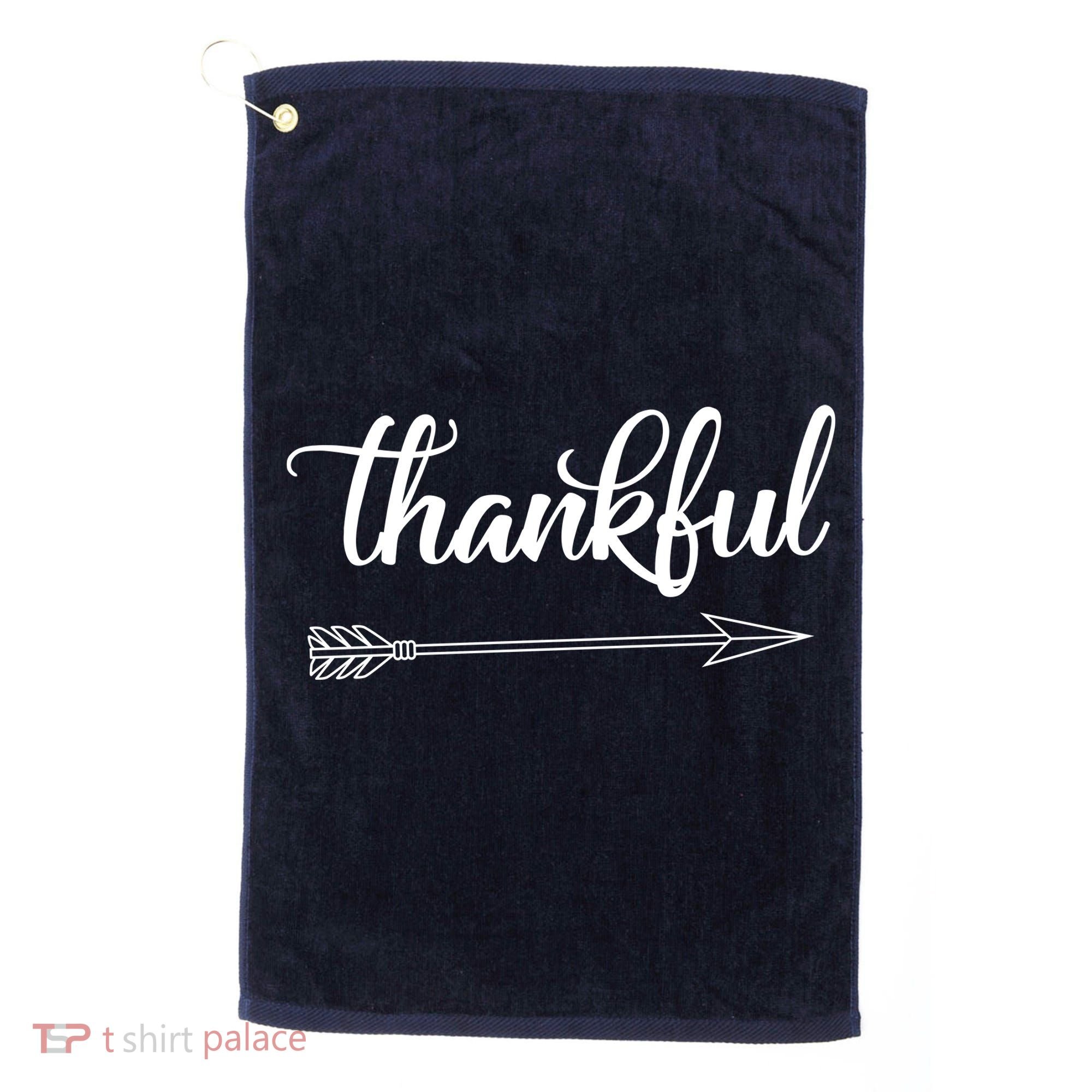Thankful Thanksgiving Day Golf Towel