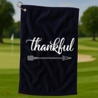 Thankful Thanksgiving Day Golf Towel thumb 1