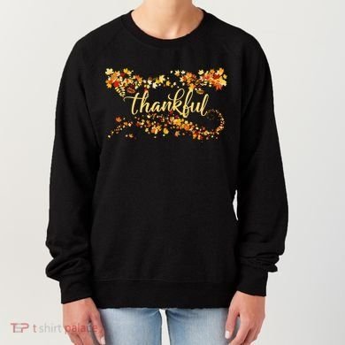 Thankful Thanksgiving Fall Autumn Leaves Women's Sweatshirt