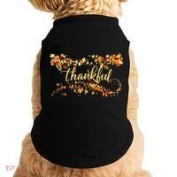 Thankful Thanksgiving Fall Autumn Leaves Doggie Tank thumb 0