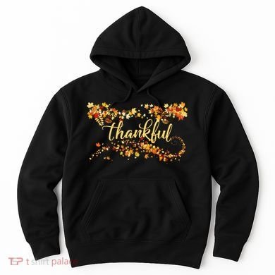 Thankful Thanksgiving Fall Autumn Leaves Hoodie
