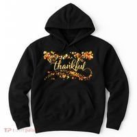 Thankful Thanksgiving Fall Autumn Leaves Hoodie thumb 0