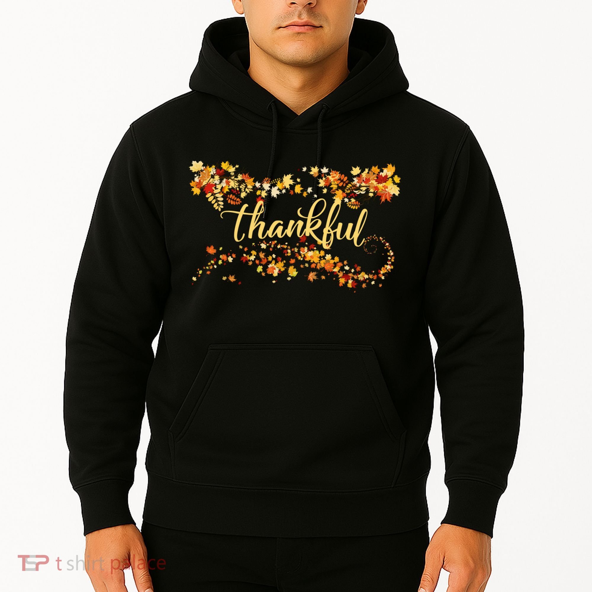 Thankful Thanksgiving Fall Autumn Leaves Hoodie