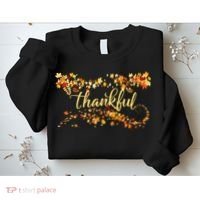 Thankful Thanksgiving Fall Autumn Leaves Sweatshirt thumb 2