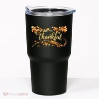 Thankful Thanksgiving Fall Autumn Leaves Tumbler thumb 0