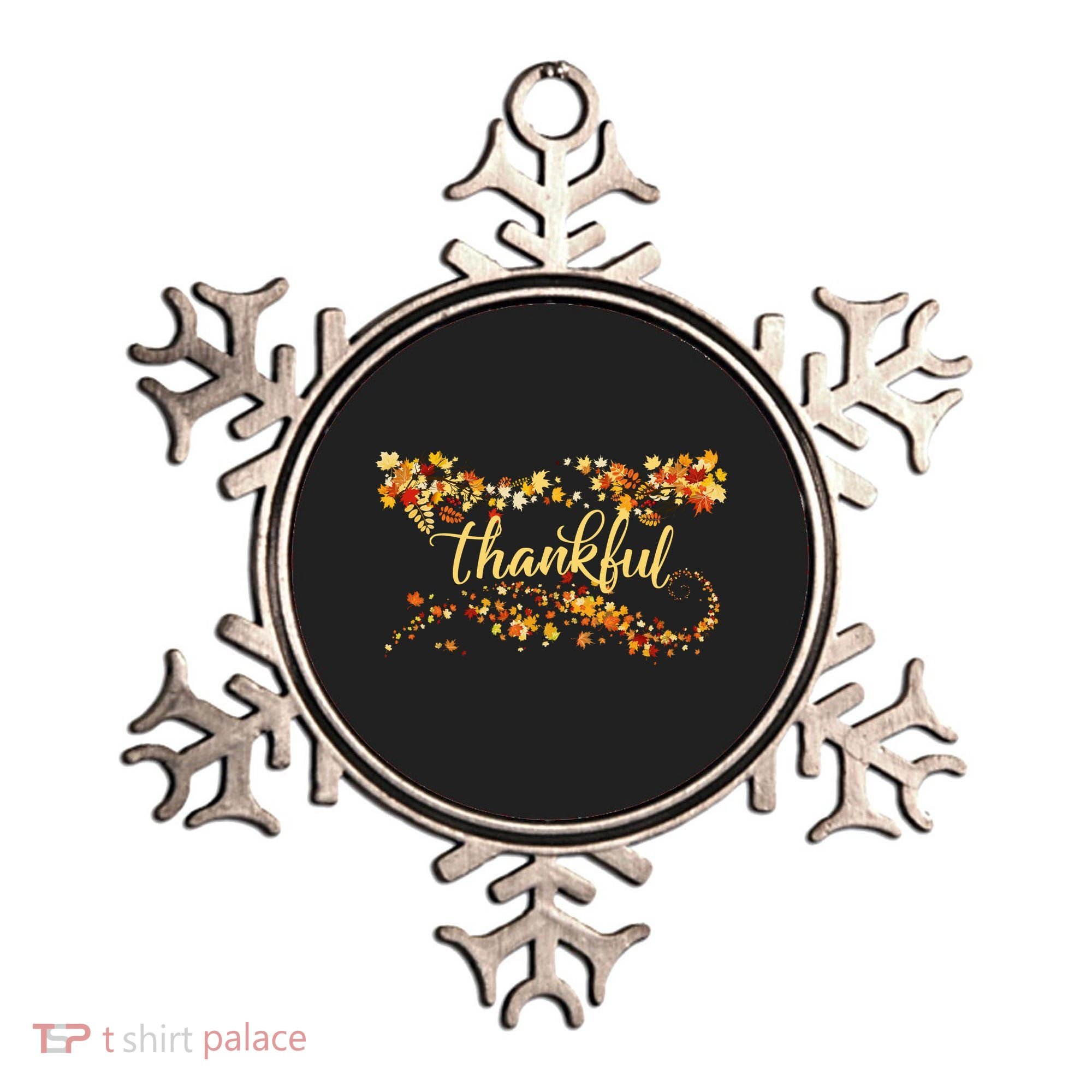 Thankful Thanksgiving Fall Autumn Leaves Ornament