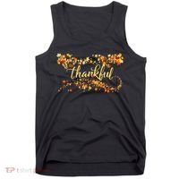 Thankful Thanksgiving Fall Autumn Leaves Tank Top thumb 0