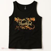 Thankful Thanksgiving Fall Autumn Leaves Tank Top thumb 2