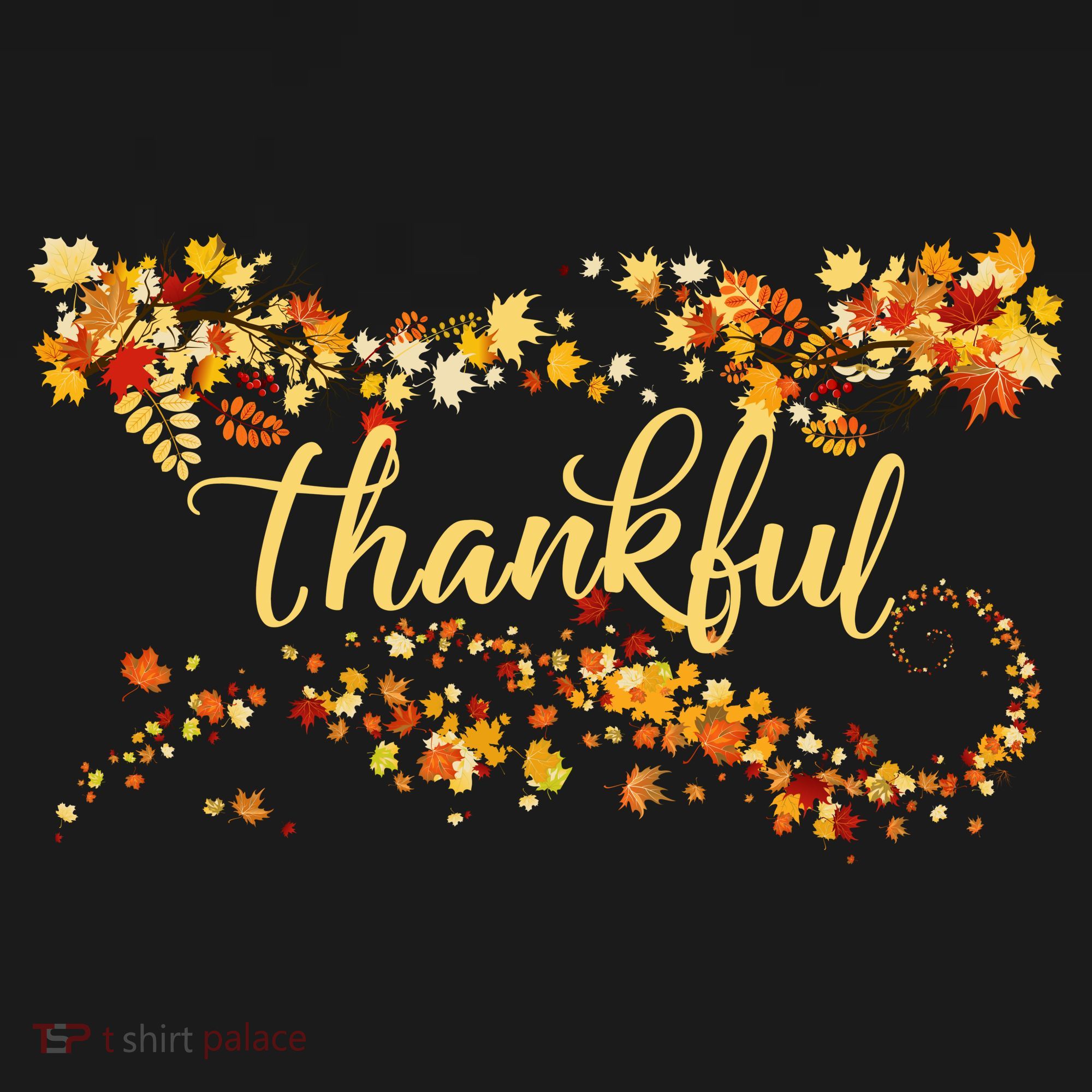 Thankful Thanksgiving Fall Autumn Leaves Kids Long Sleeve Shirt