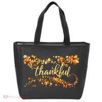 Thankful Thanksgiving Fall Autumn Leaves Tote Bag thumb 0