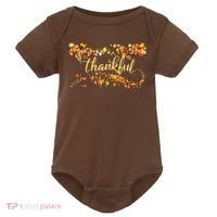 Thankful Thanksgiving Fall Autumn Leaves Baby Bodysuit thumb 0