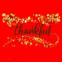 Thankful Thanksgiving Fall Autumn Leaves Santa Hat thumb 1