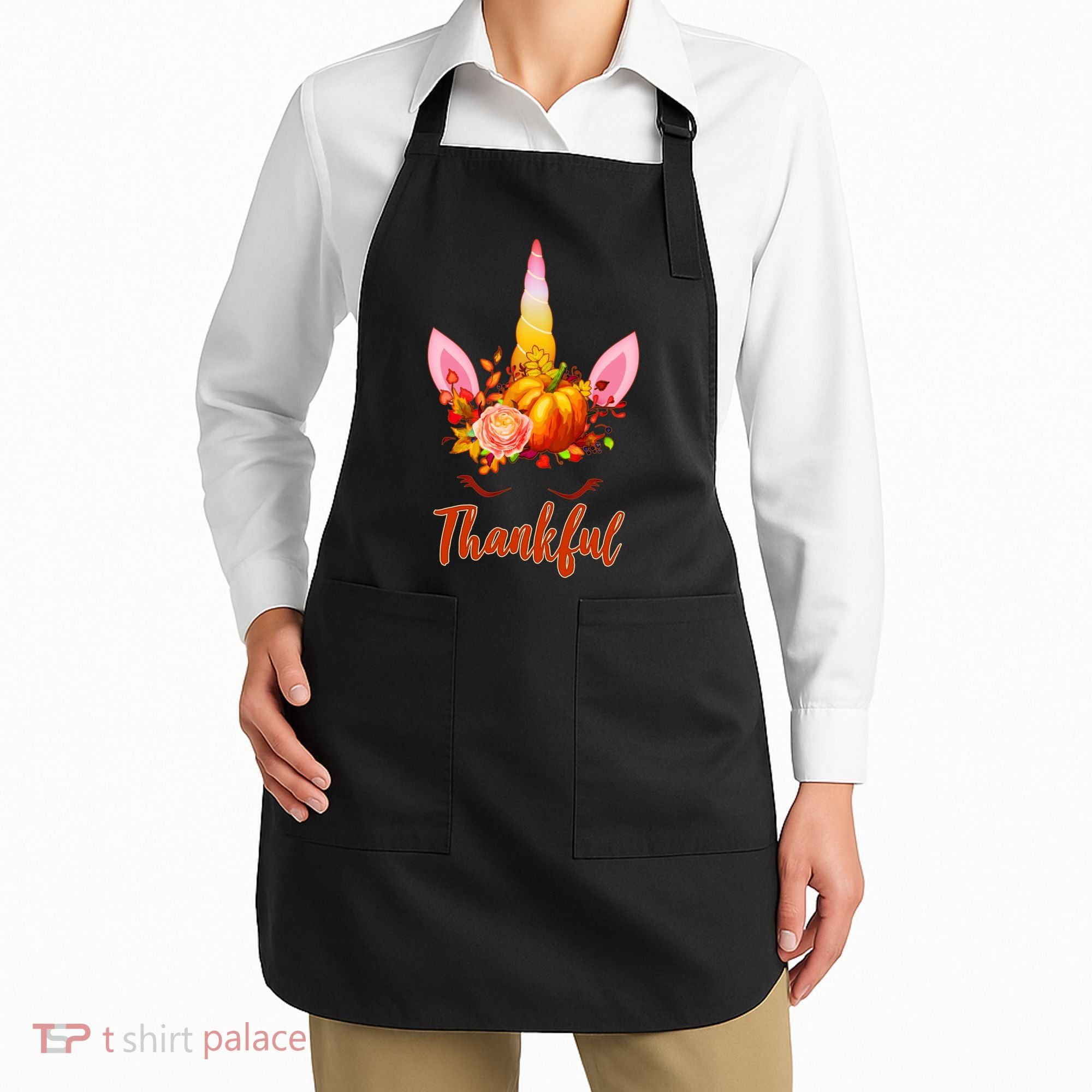 Thankful Unicorn Autumn Apron