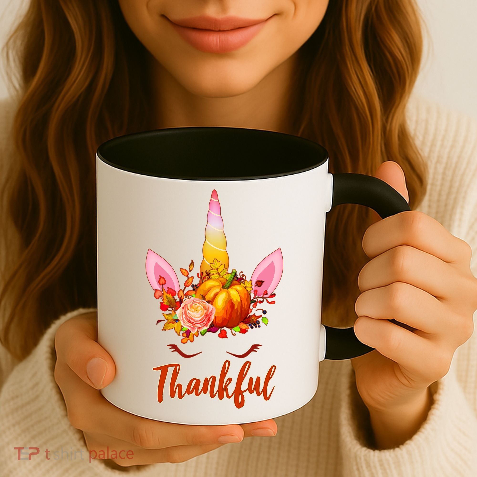 Thankful Unicorn Autumn Coffee Mug