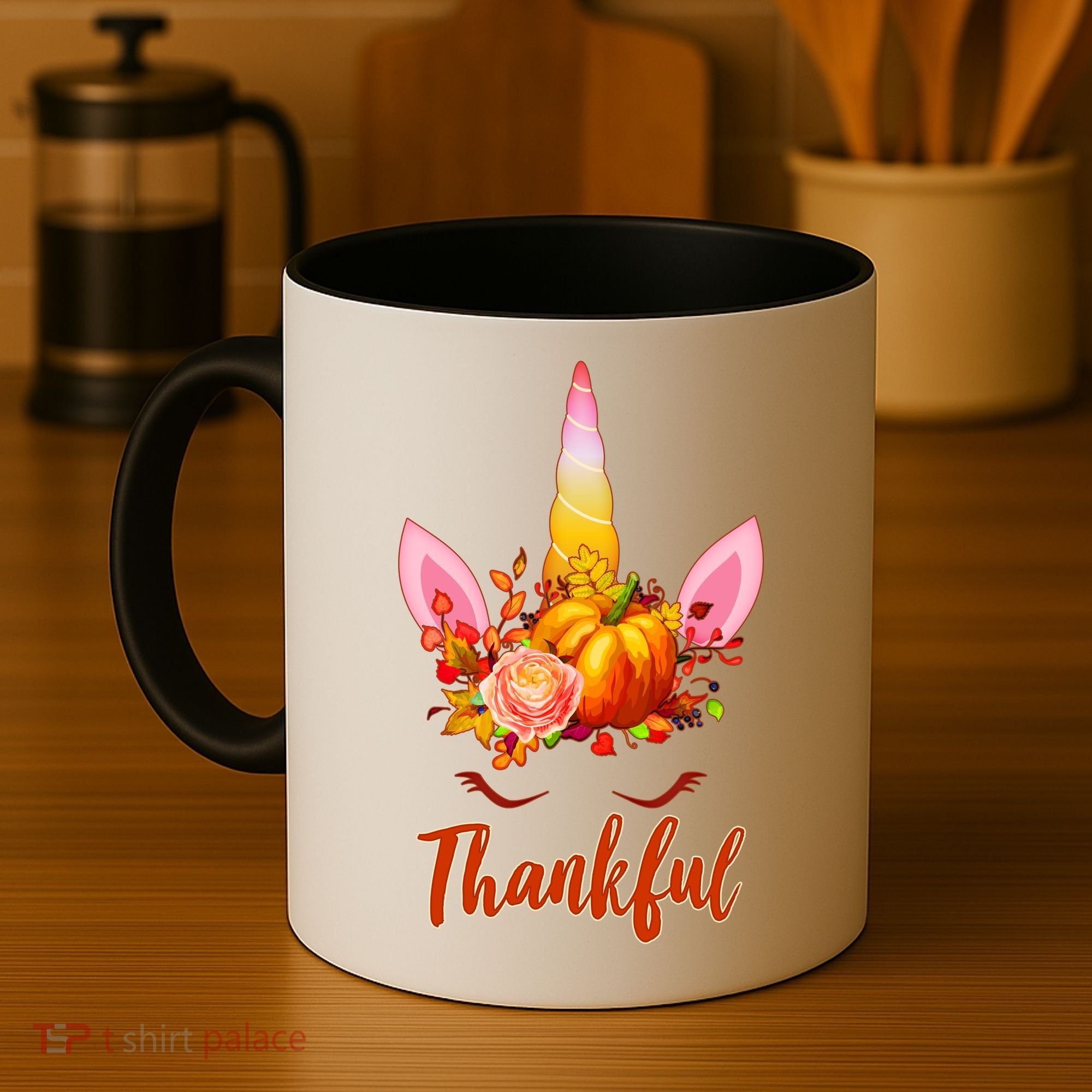 Thankful Unicorn Autumn Coffee Mug