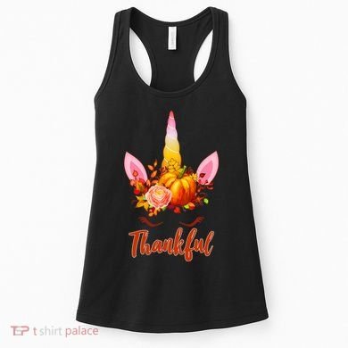 Thankful Unicorn Autumn Women's Tank Top