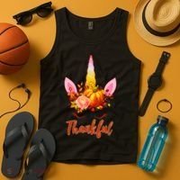 Thankful Unicorn Autumn Tank Top thumb 4