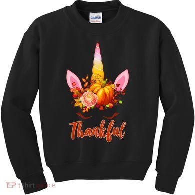 Thankful Unicorn Autumn Kids Sweatshirt