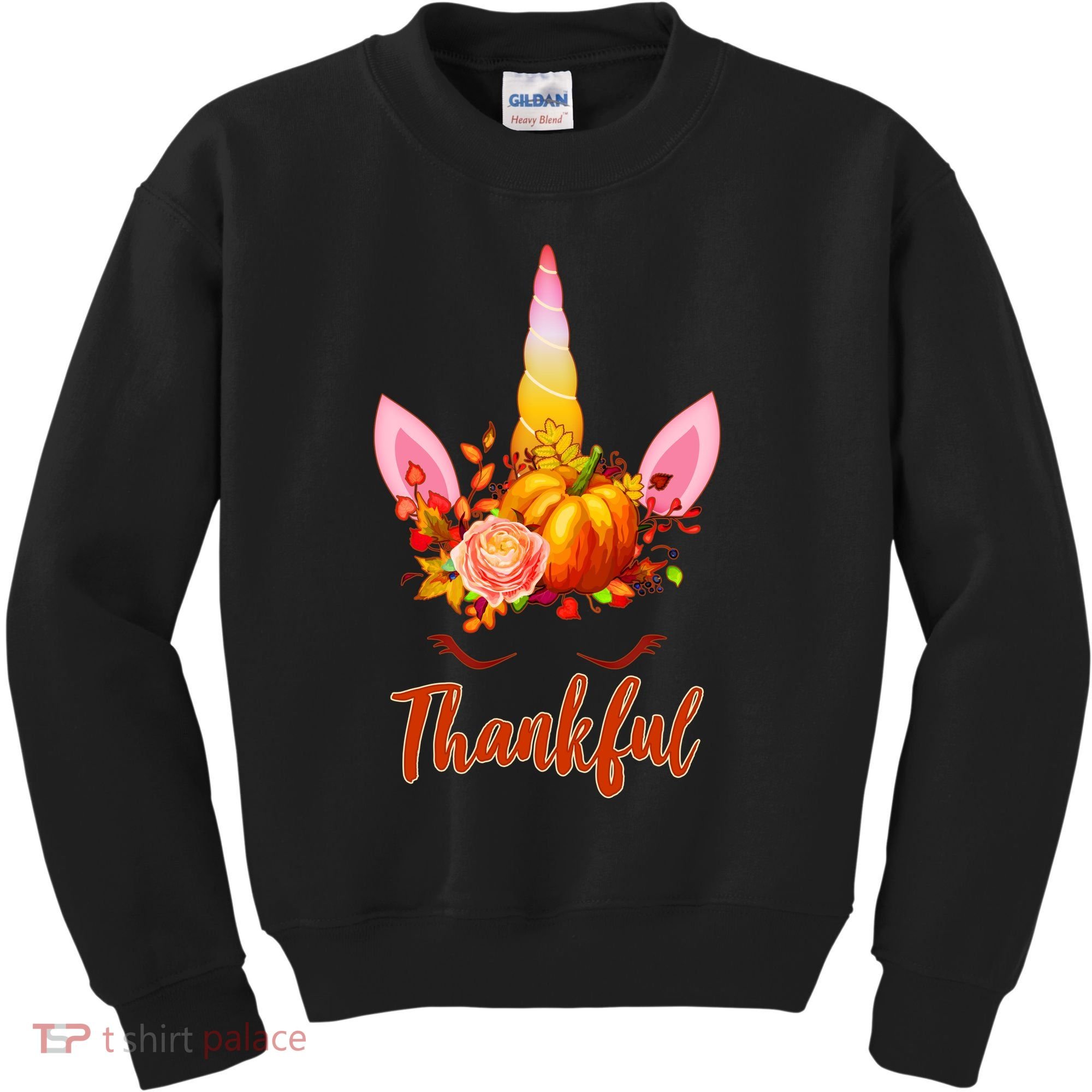 Thankful Unicorn Autumn Kids Sweatshirt