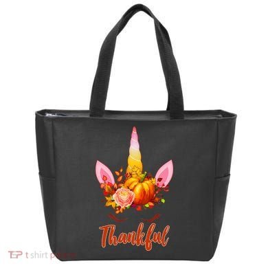 Thankful Unicorn Autumn Tote Bag