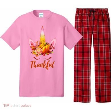 Thankful Unicorn Autumn Pajama Set