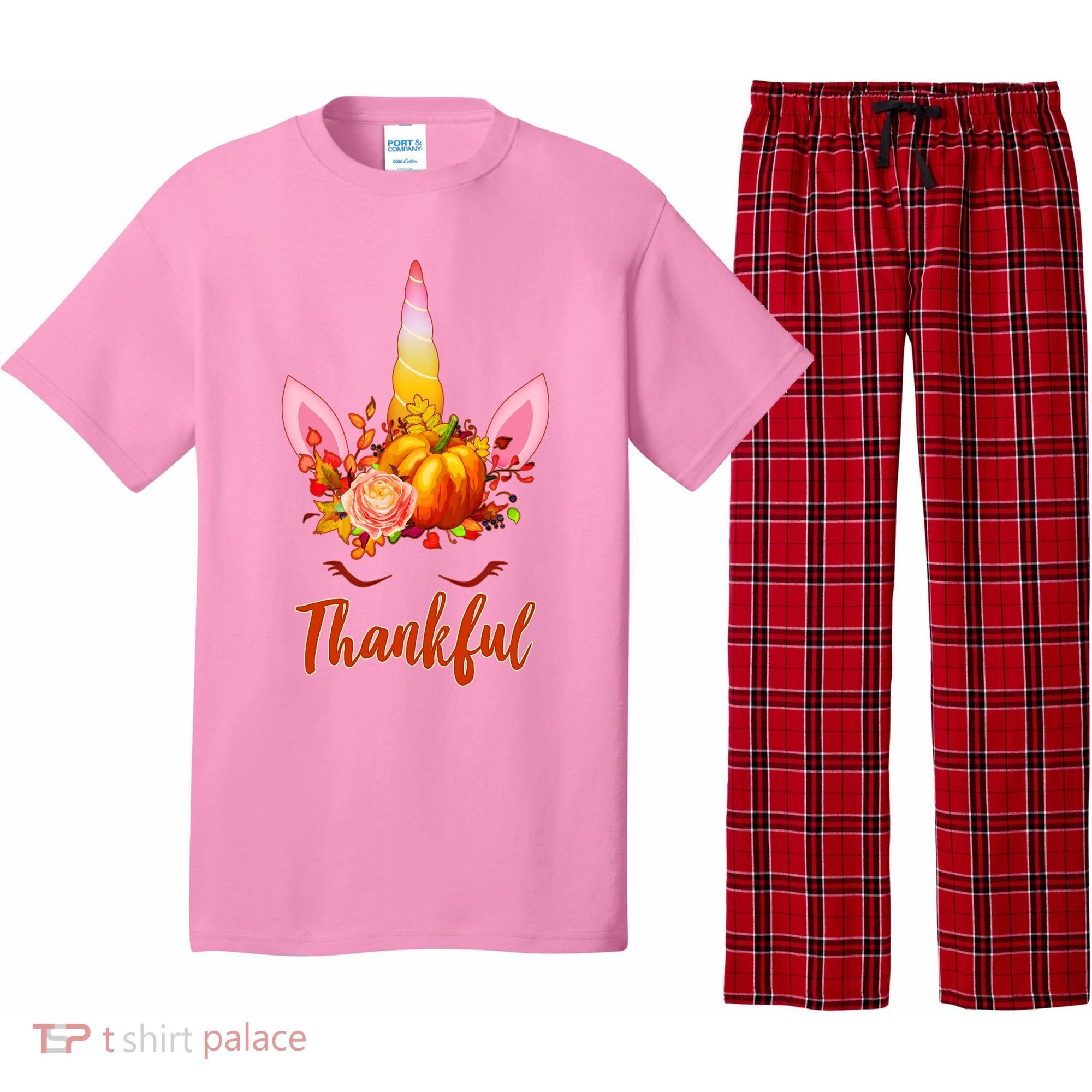 Thankful Unicorn Autumn Pajama Set