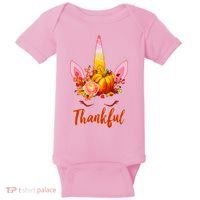 Thankful Unicorn Autumn Baby Bodysuit thumb 0