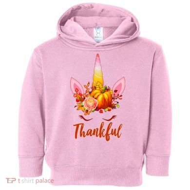 Thankful Unicorn Autumn Toddler Hoodie