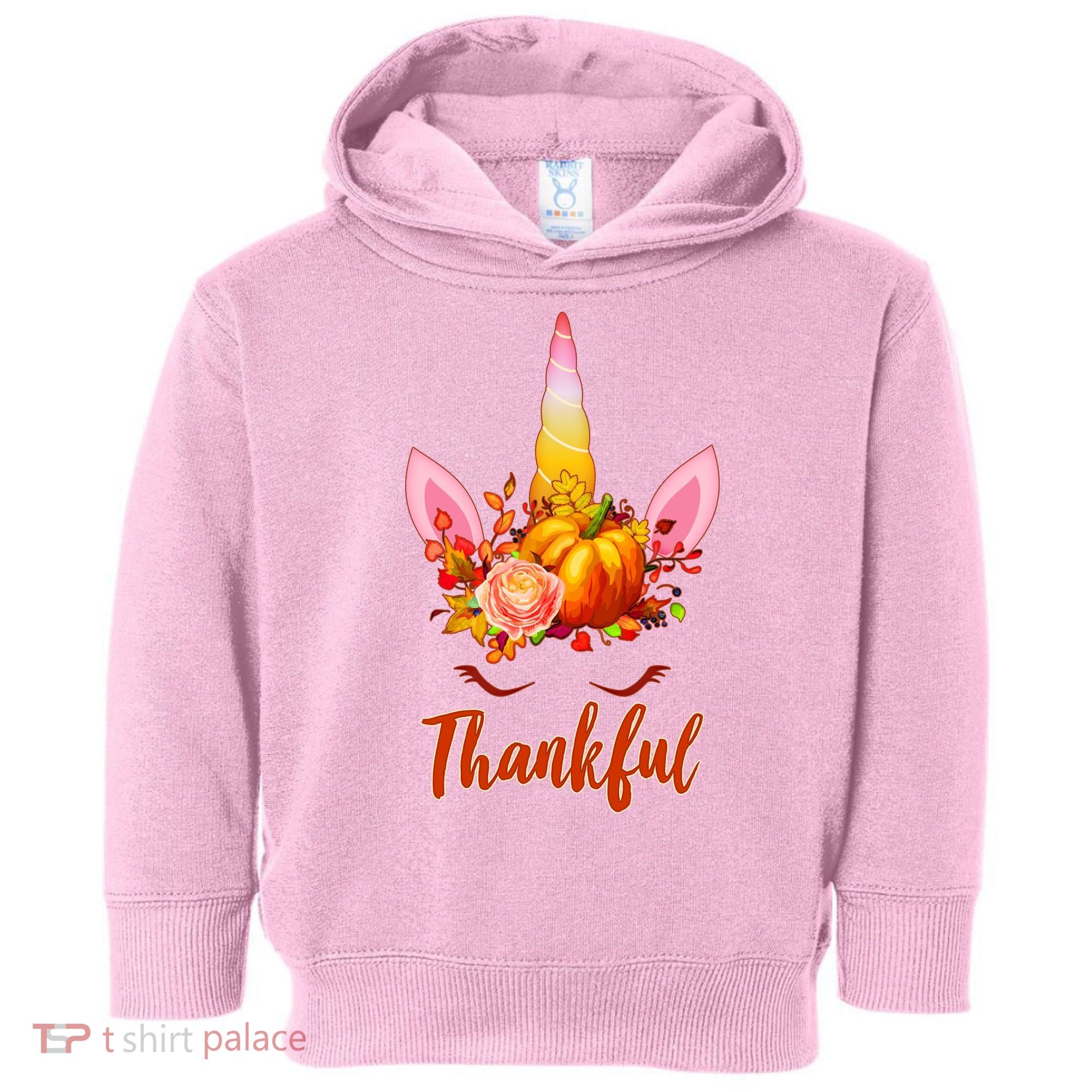 Thankful Unicorn Autumn Toddler Hoodie