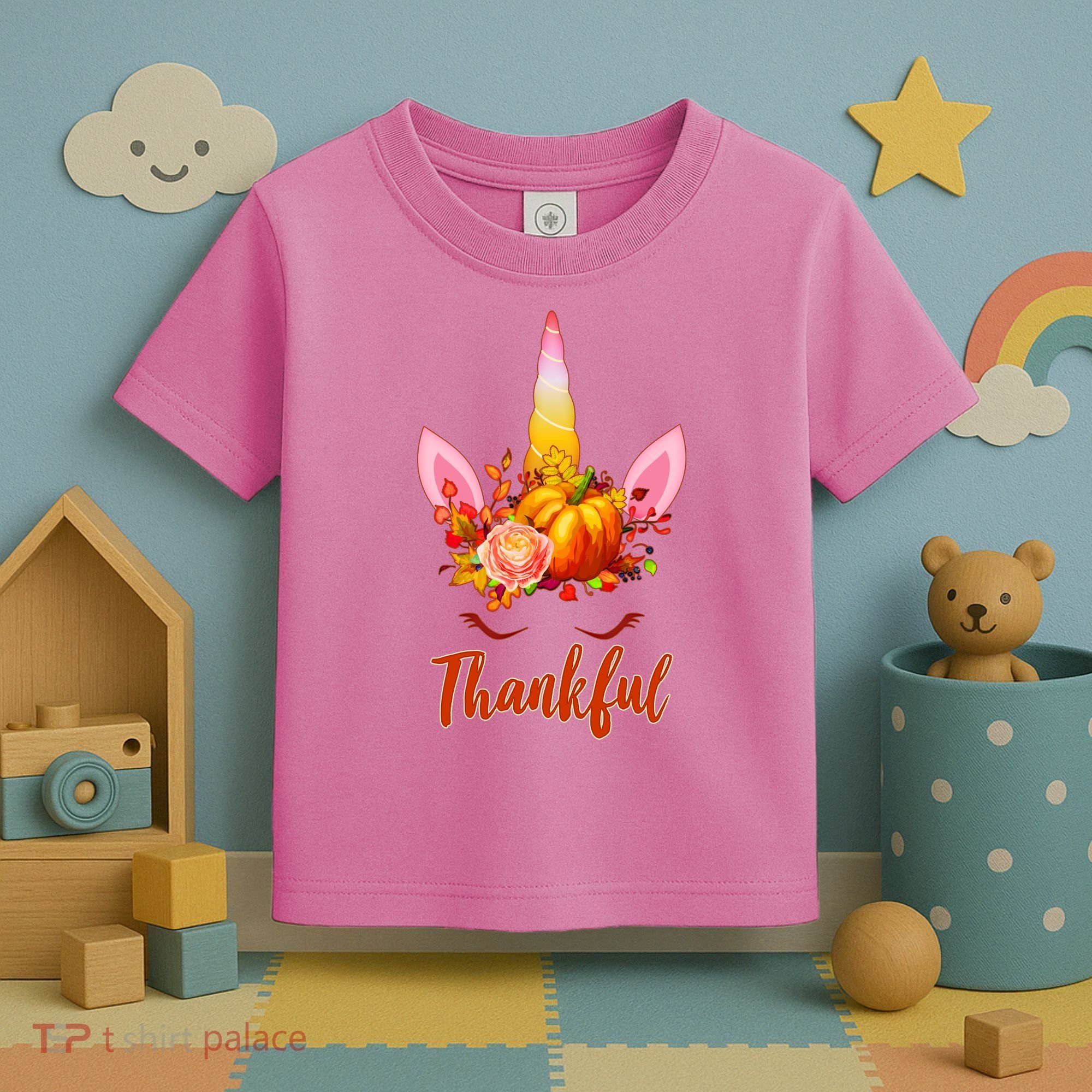 Thankful Unicorn Autumn Toddler T-Shirt