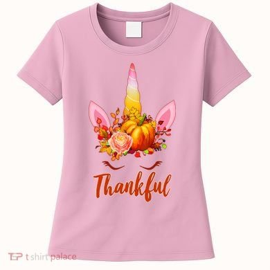 Thankful Unicorn Autumn Women's T-Shirt
