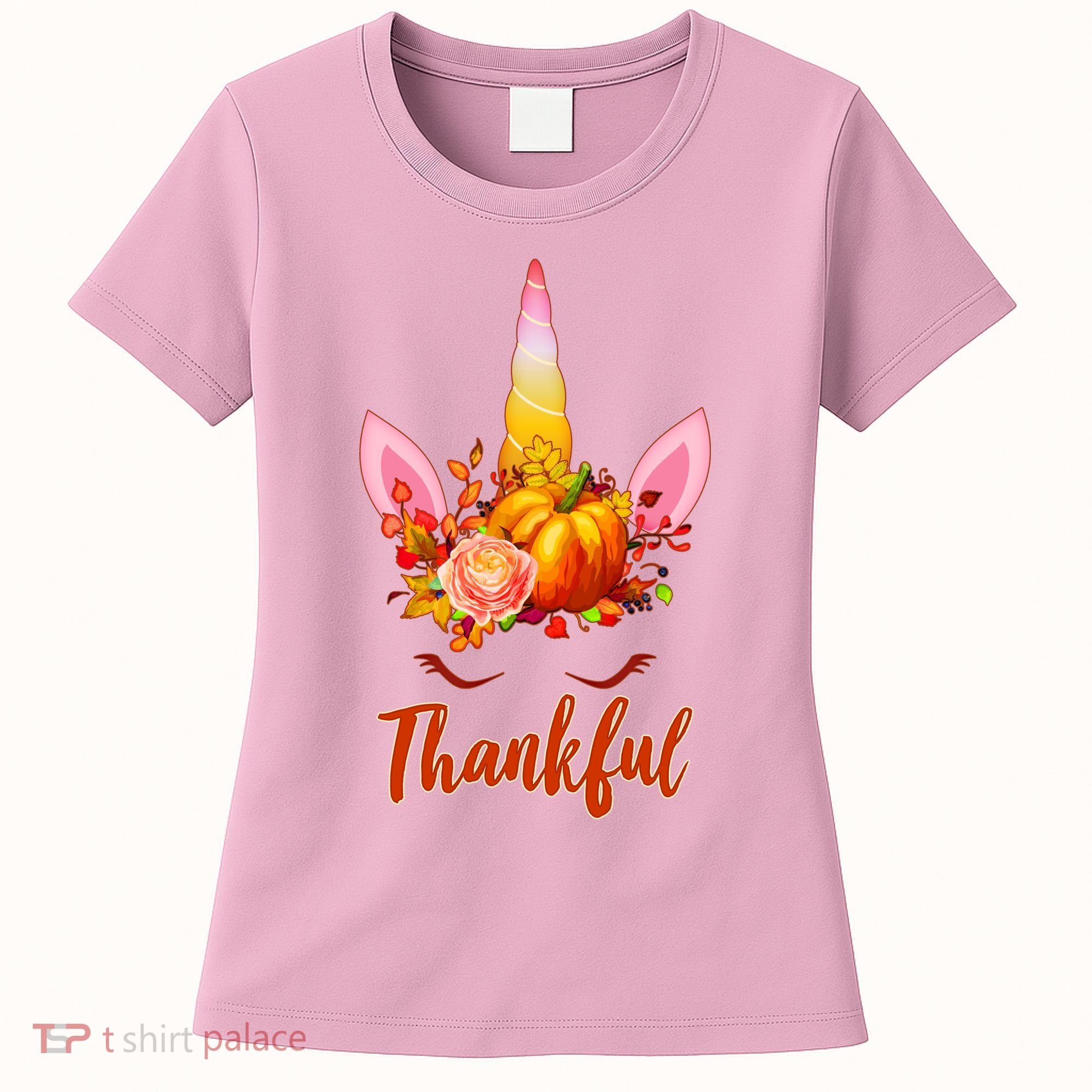 Thankful Unicorn Autumn Women's T-Shirt