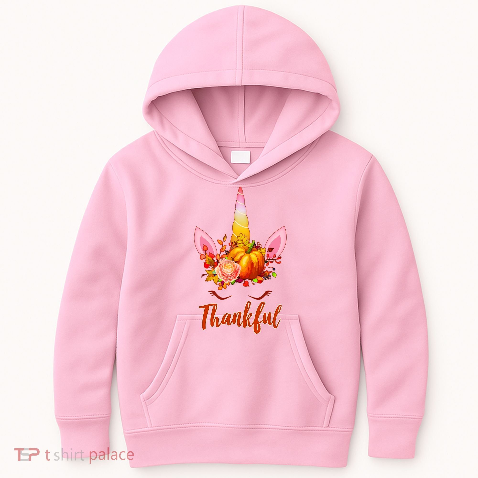 Thankful Unicorn Autumn Kids Hoodie