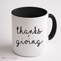 Thanks Plus Giving Cute Thanksgiving Coffee Mug thumb 1