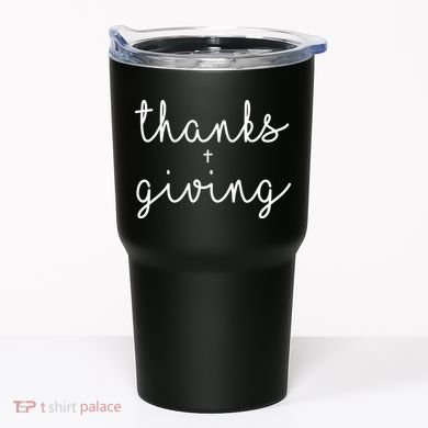 Thanks Plus Giving Cute Thanksgiving Tumbler