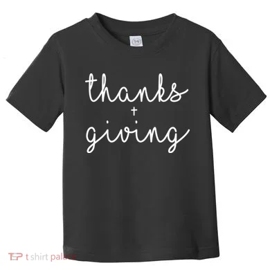 Thanks Plus Giving Cute Thanksgiving Toddler T-Shirt