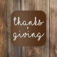 Thanks Plus Giving Cute Thanksgiving Coaster thumb 0